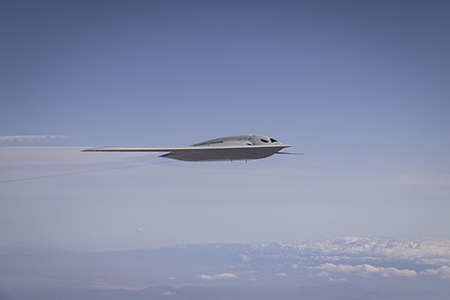 The United States plans to spend more than $1 trillion over the next 30 years on modernizing its nuclear weapons arsenal, including the development of the new nuclear-armed B-21 Raider strategic bomber (shown). (Photo courtesy of Northrop Grumman)