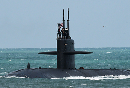 Pentagon modernization plans include investment in a new class of ballistic missile submarines. (Photo by Paul Hennessy/SOPA Images/LightRocket via Getty Images)